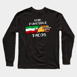 Funny Non Fungible tacos nftacos mexican food Long Sleeve T-Shirt